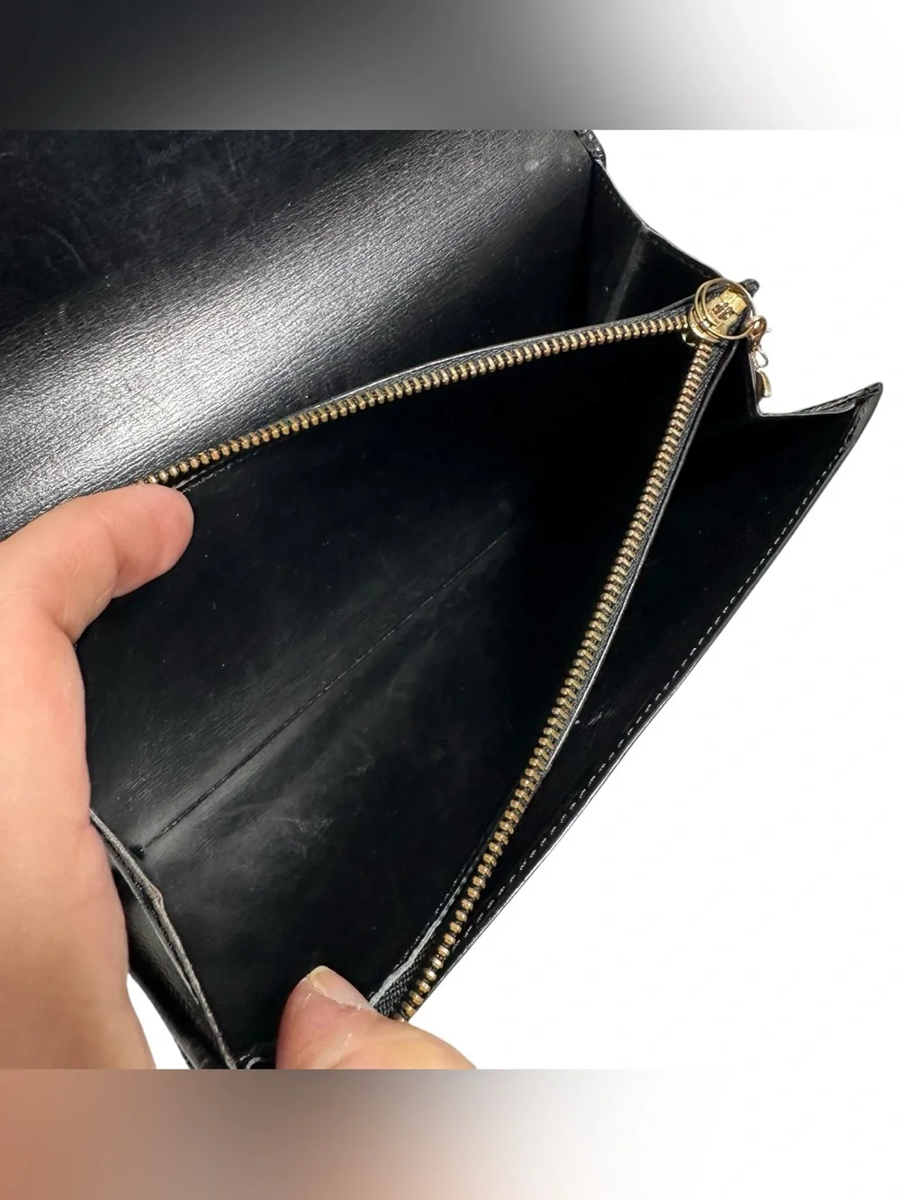 Louis Vuitton Black Epi Leather Sarah Wallet on Chain